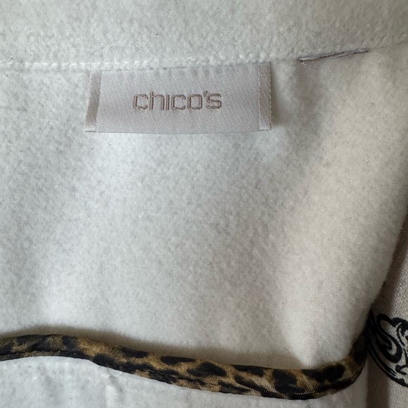 Chicos white cropped pea coat. Size large. Great condition. Soft and chic! - Picture 4 of 4